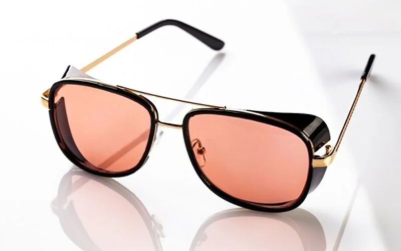 Eyeglasses and eye wear image showing different styles of glasses displayed on a stand