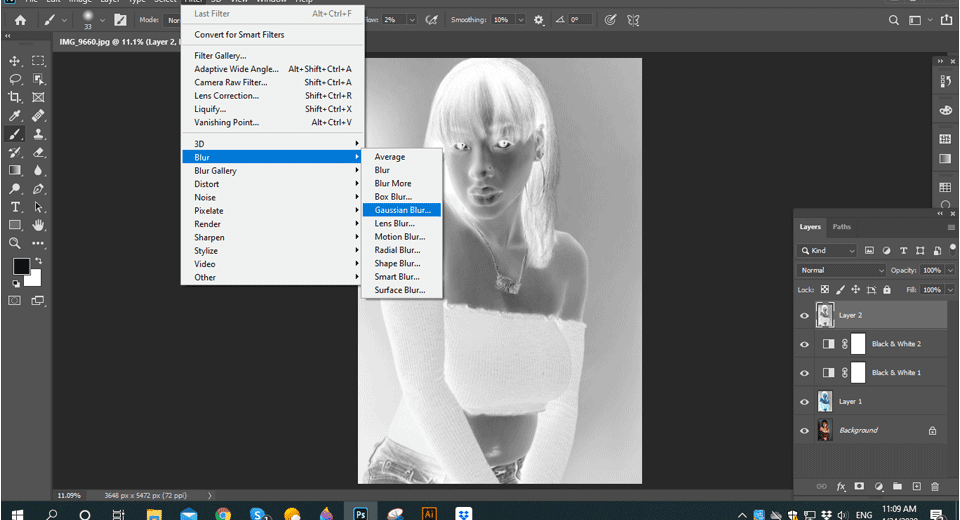 How to make X-ray photo in Photoshop - Fix the retouch