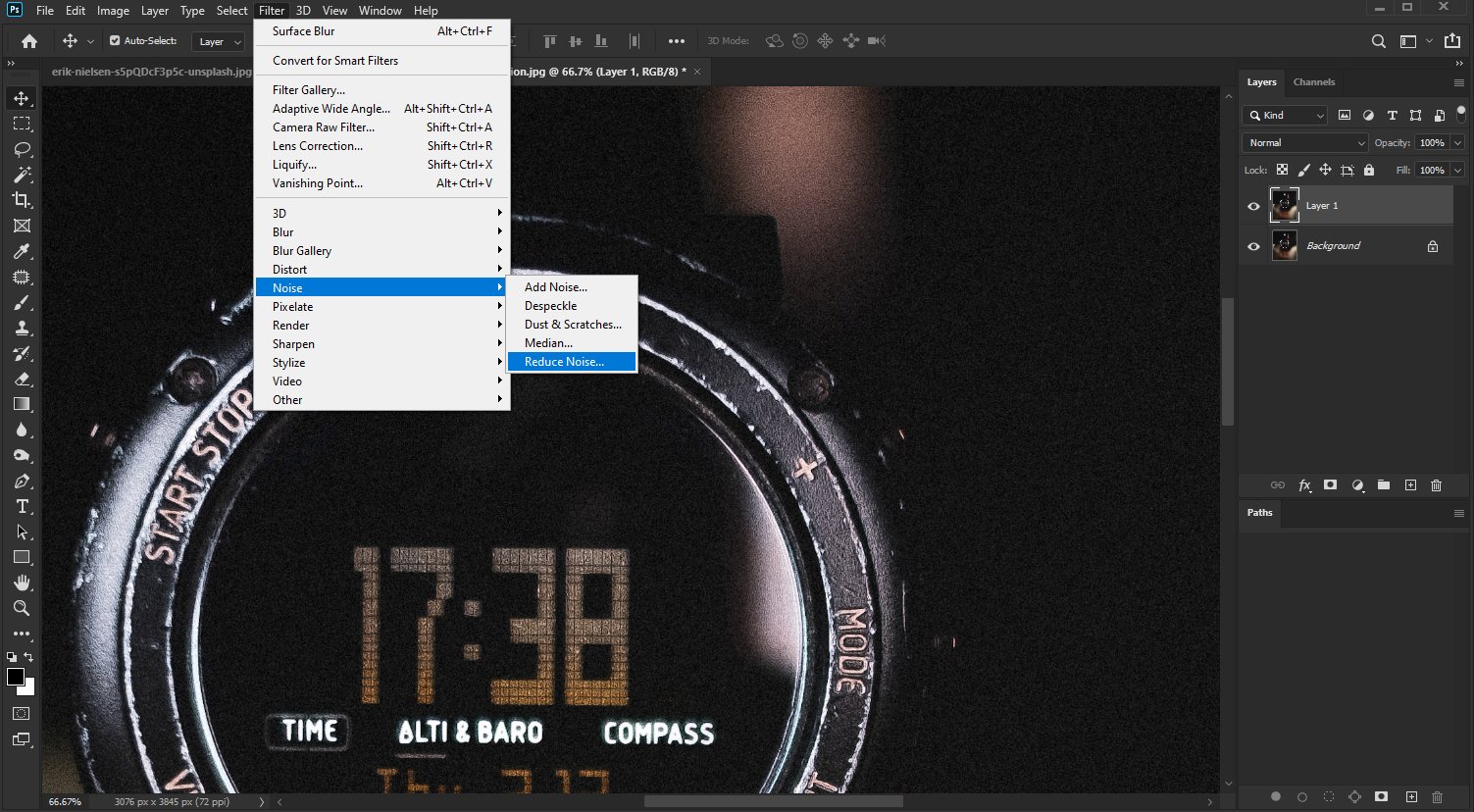 How to reduce noise in Photoshop