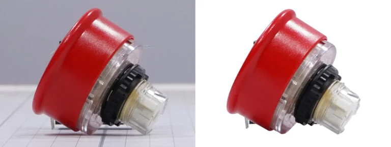 Image showing before and after background removal using photo editing software