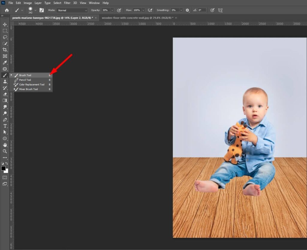 Editing layer mask in Photoshop