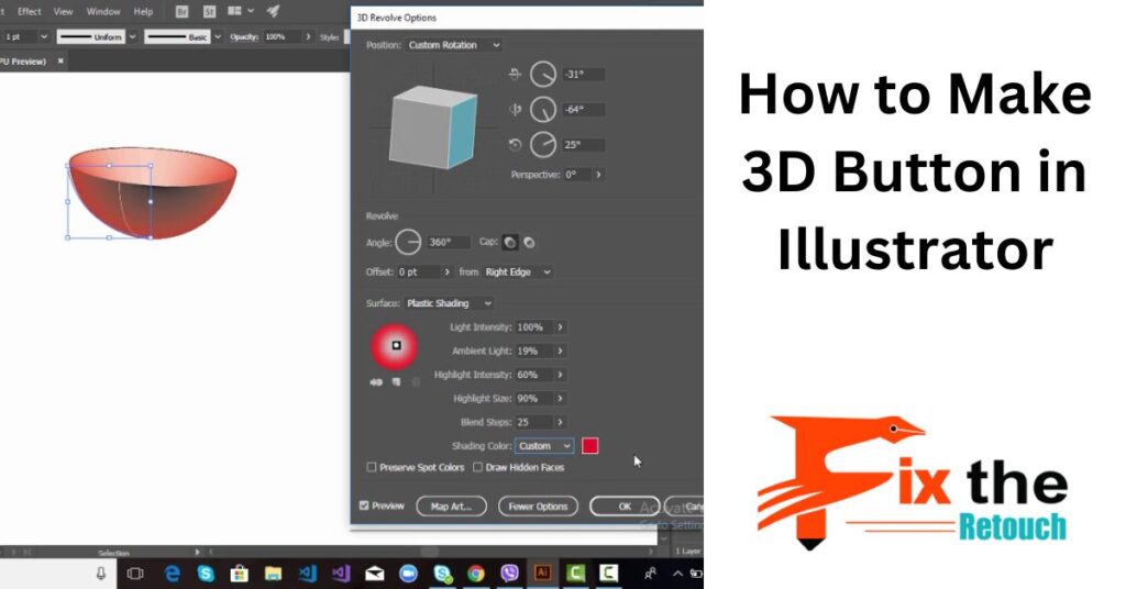 How to Make 3D Button in Illustrator